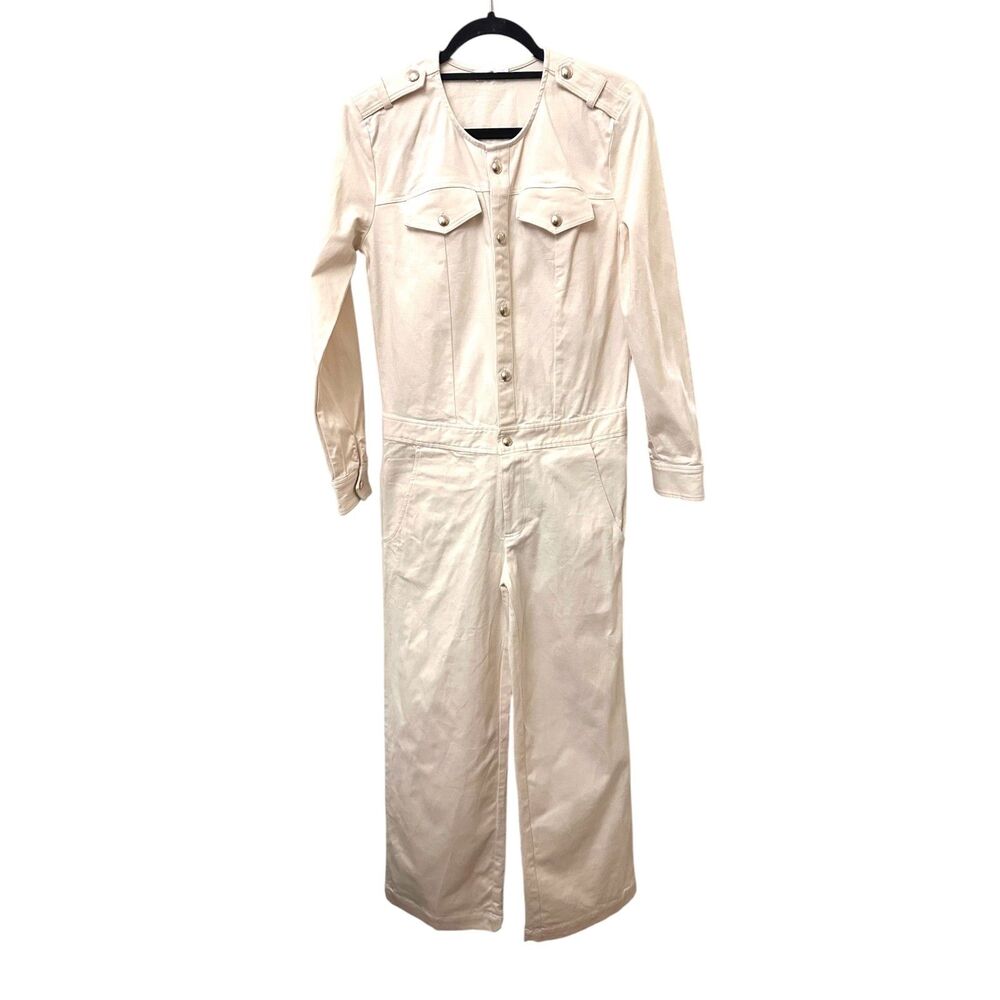 SABLYN Daniel Twill Nautical Jumpsuit White Small - Picture 3 of 7